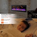 36" Electric Wall-Mounted Fireplace with Remote