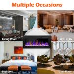 36" Electric Wall-Mounted Fireplace with Remote