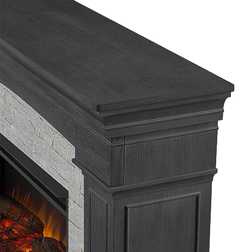 Electric Indoor Fireplace with Mantel and Remote