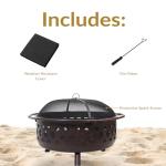 Sunnydaze 36-Inch Bronze Crossweave Fire Pit Set