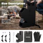 Portable Mini Wood Rocket Stove for Outdoor Cooking