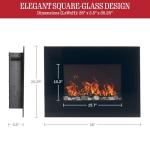26" Wall Mounted Electric Fireplace with Remote Control