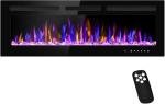 50" Electric Wall-Mounted Fireplace with Remote Control