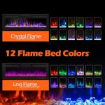 50" Electric Wall-Mounted Fireplace with Remote Control
