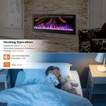50" Electric Wall-Mounted Fireplace with Remote Control