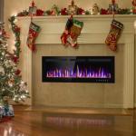 50" Electric Wall-Mounted Fireplace with Remote Control