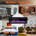 50" Electric Wall-Mounted Fireplace with Remote Control
