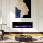 Vitesse 60" Electric Fireplace with Multicolor Flames