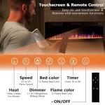 Vitesse 60" Electric Fireplace with Multicolor Flames