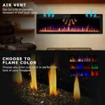 Vitesse 60" Electric Fireplace with Multicolor Flames