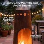 Sunnydaze Sante Fe 50-Inch Rustic Steel Chiminea