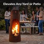 Sunnydaze Sante Fe 50-Inch Rustic Steel Chiminea