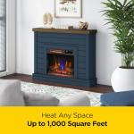 Duraflame Electric Fireplace with Shiplap Mantel, Blue