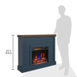 Duraflame Electric Fireplace with Shiplap Mantel, Blue