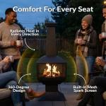Sunnydaze 57-Inch Black Steel Outdoor Chiminea