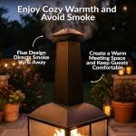 Sunnydaze 57-Inch Black Steel Outdoor Chiminea