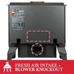 Ashley Hearth AW1120E-P Wood Burning Stove, Black