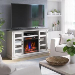 Duraflame Electric Fireplace with Glass Cabinets, Oak