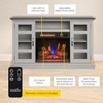 Duraflame Electric Fireplace with Glass Cabinets, Oak