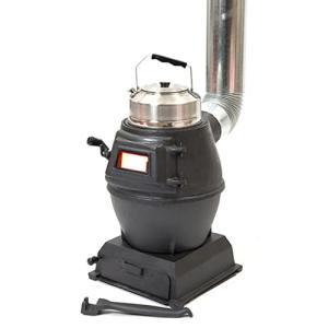 Wood Stove with Display Window for Rustic Heating