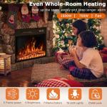 PUKAMI 36" Electric Fireplace with Stylish Mantel