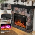 PUKAMI 36" Electric Fireplace with Stylish Mantel