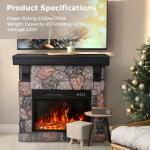 PUKAMI 36" Electric Fireplace with Stylish Mantel