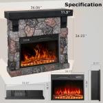 PUKAMI 36" Electric Fireplace with Stylish Mantel