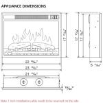 Electric Fireplace Insert with Remote Control