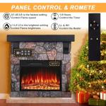 BOSSIN 36" Electric Fireplace & TV Stand Heater