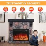 BOSSIN 36" Electric Fireplace & TV Stand Heater