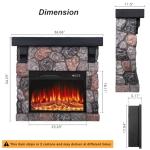 BOSSIN 36" Electric Fireplace & TV Stand Heater