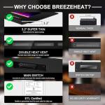 BREEZEHEAT 50" Electric Wall-Mounted Fireplace with Remote