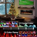 BREEZEHEAT 50" Electric Wall-Mounted Fireplace with Remote