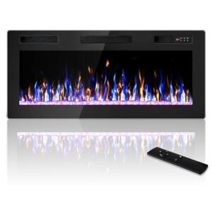 42" Recessed Wall-Mounted Electric Fireplace Heater