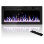 42" Recessed Wall-Mounted Electric Fireplace Heater