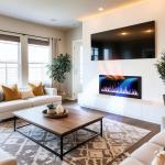 42" Recessed Wall-Mounted Electric Fireplace Heater