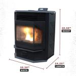 Cleveland Iron Works WiFi Pellet Stove, Black