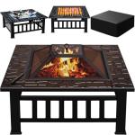 Greesum 32in Multifunctional Patio Fire Pit Table