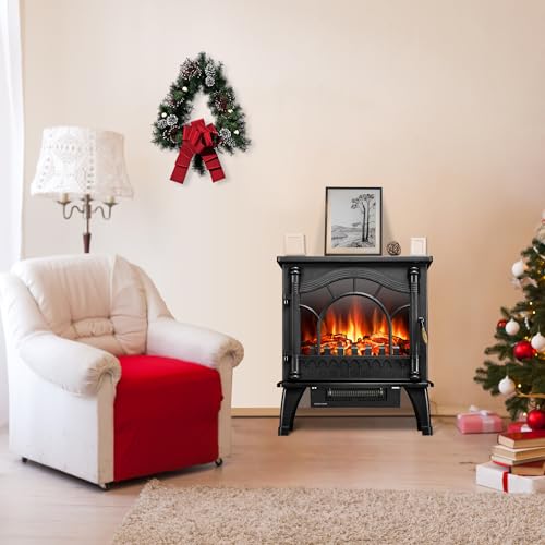 R.W.FLAME 20" Electric Fireplace Heater with 3D Flames