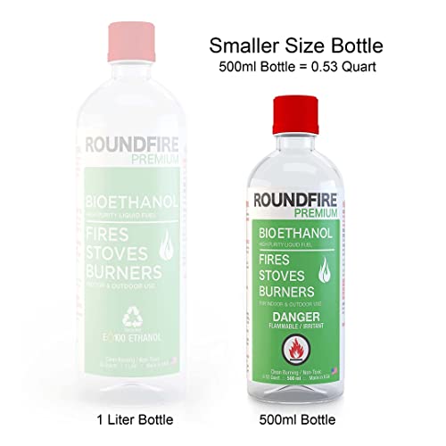 Roundfire 0.5L Bioethanol Fuel for Fireplaces