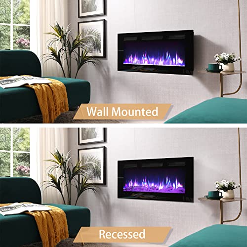 Efiretric® Grace 36" 3-in-1 Electric Fireplace