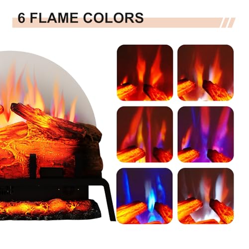 PuraFlame 24" Electric Fireplace Log Insert with Remote