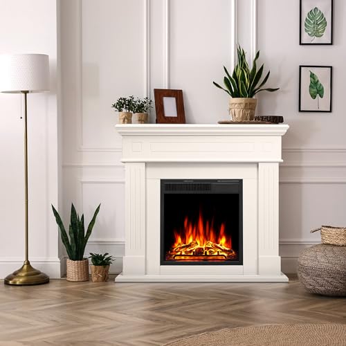 R.W.FLAME 43" Electric Fireplace Mantel TV Stand