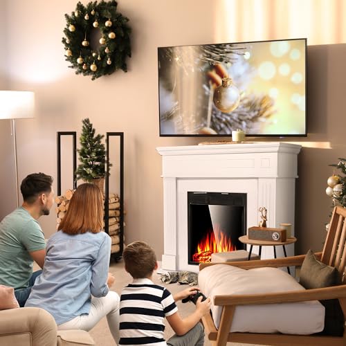 R.W.FLAME 43" Electric Fireplace Mantel TV Stand