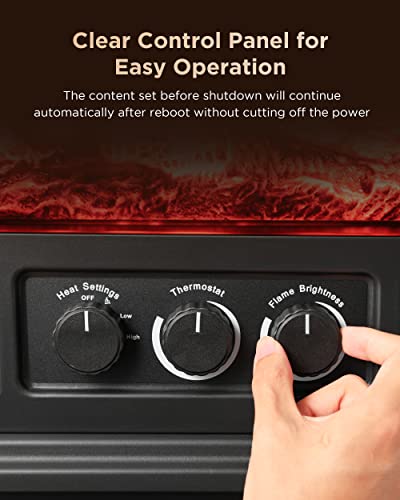 AIRMATE Electric Fireplace Stove SHAG-G27F-G Design
