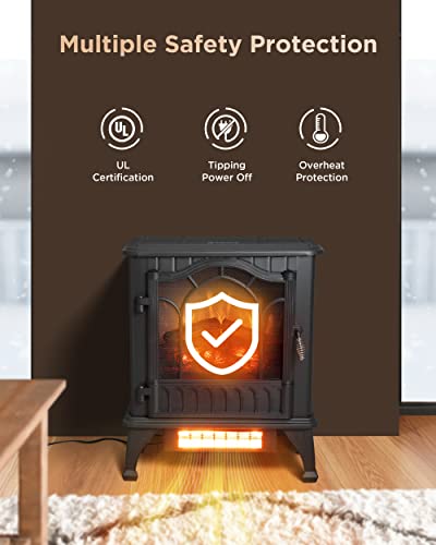 AIRMATE Electric Fireplace Stove SHAG-G27F-G Design