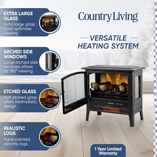 Deep Red Infrared Electric Fireplace Stove Heater