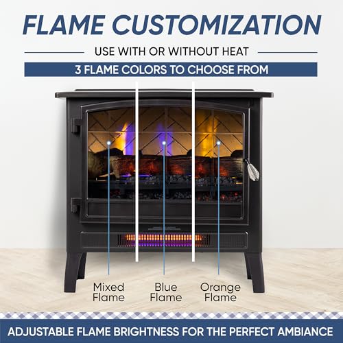 Deep Red Infrared Electric Fireplace Stove Heater
