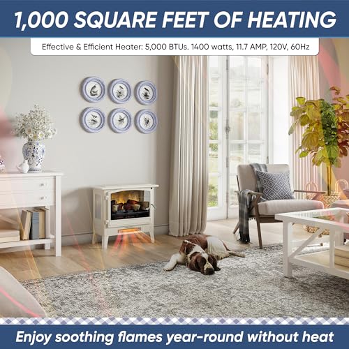 Deep Red Infrared Electric Fireplace Stove Heater